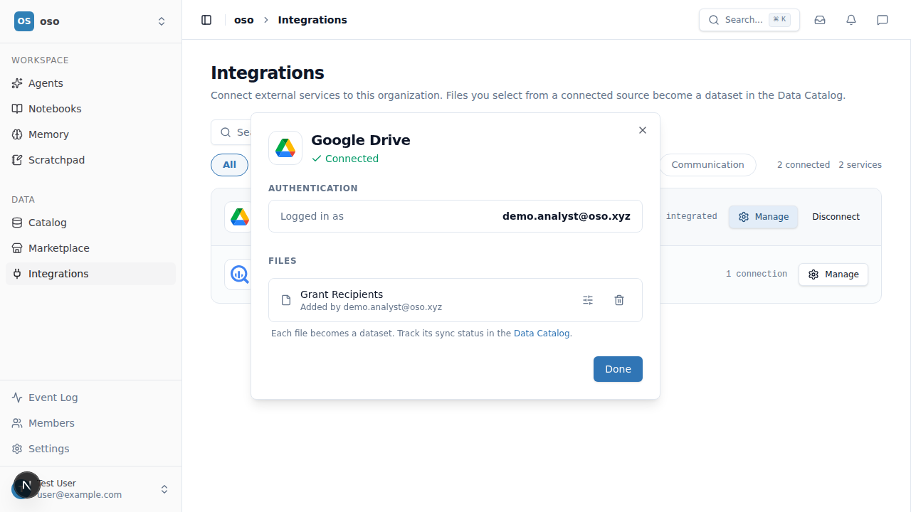 Manage Google Drive files