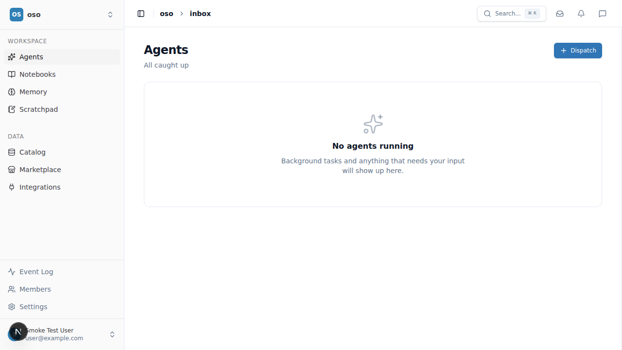 Agents page