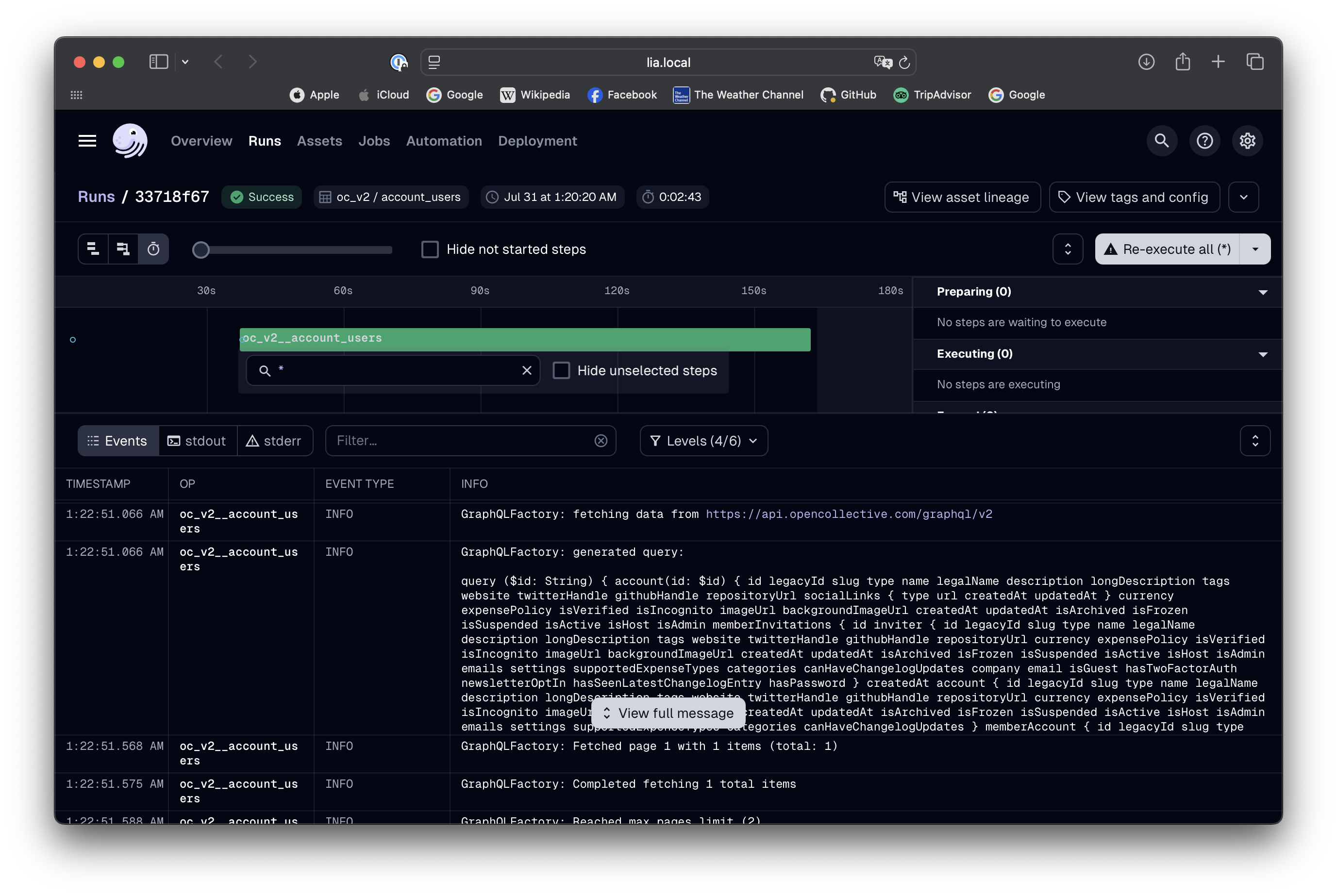 Dagster Open Collective Asset List