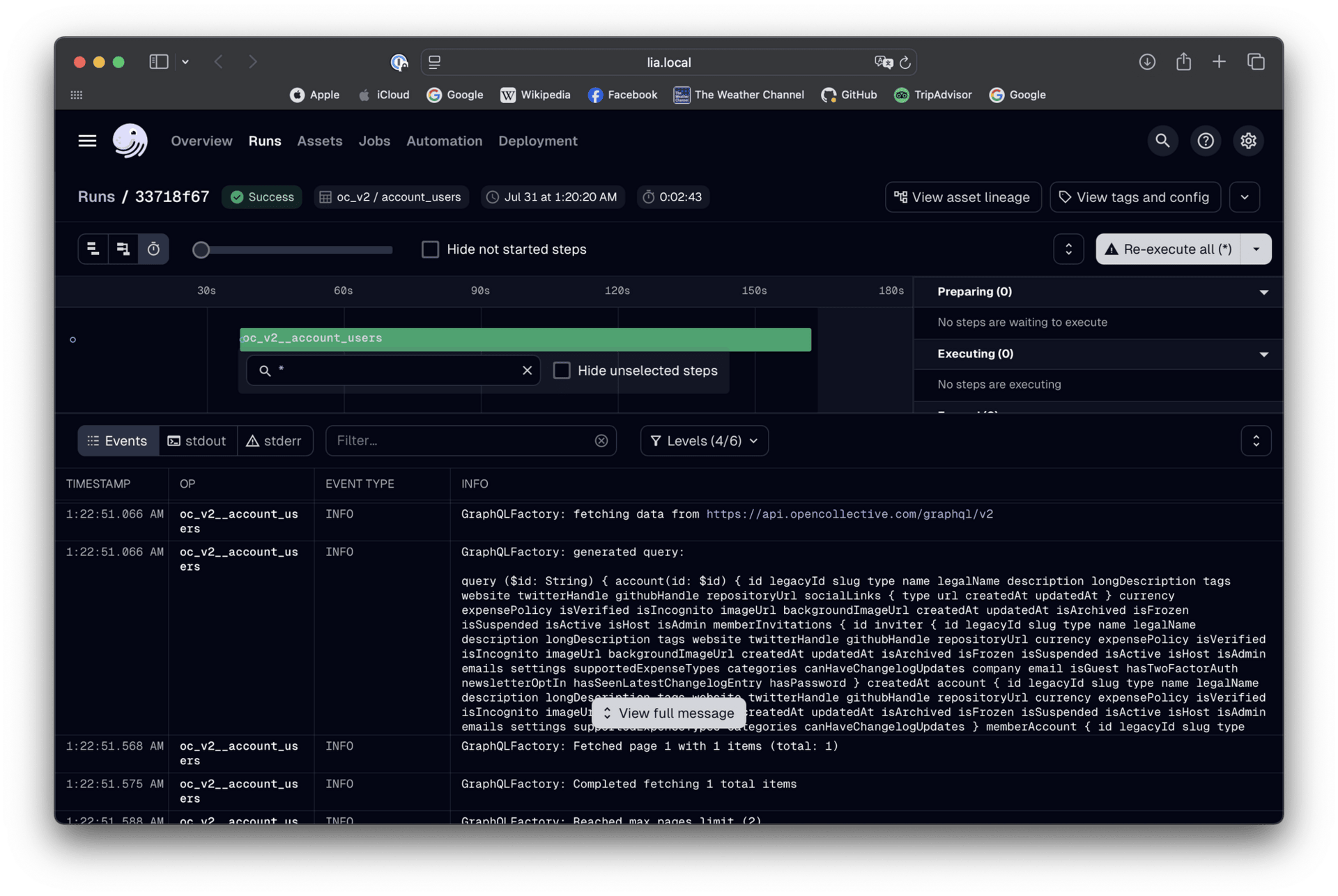 Dagster Open Collective Asset List